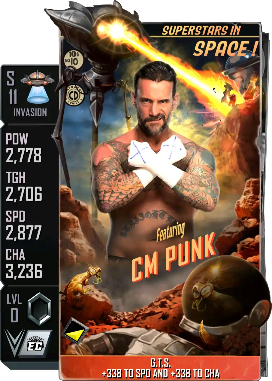 Invasion, CM Punk, Standard Card from WWE Supercard