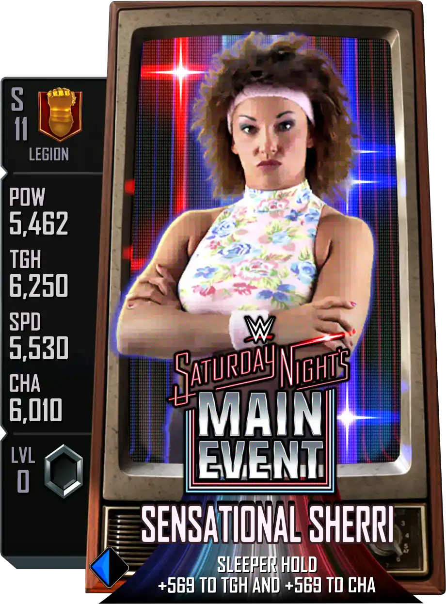 Legion, Sensational Sherri, SE (Special Edition) Saturday Nights Main Event card from WWE Supercard