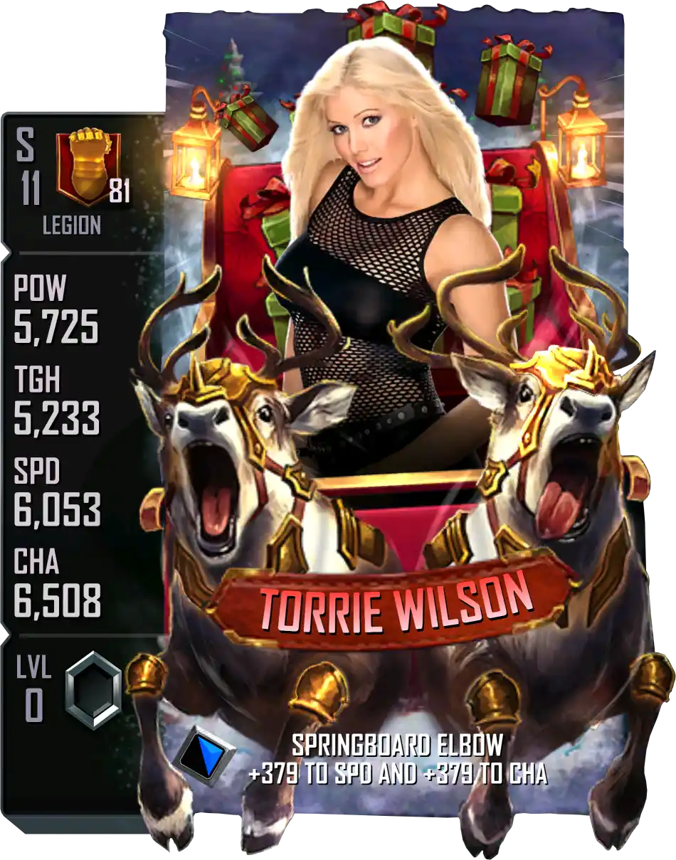 Legion, Torrie Wilson, SE (Special Edition) 2025 Winter Holidays card from WWE Supercard