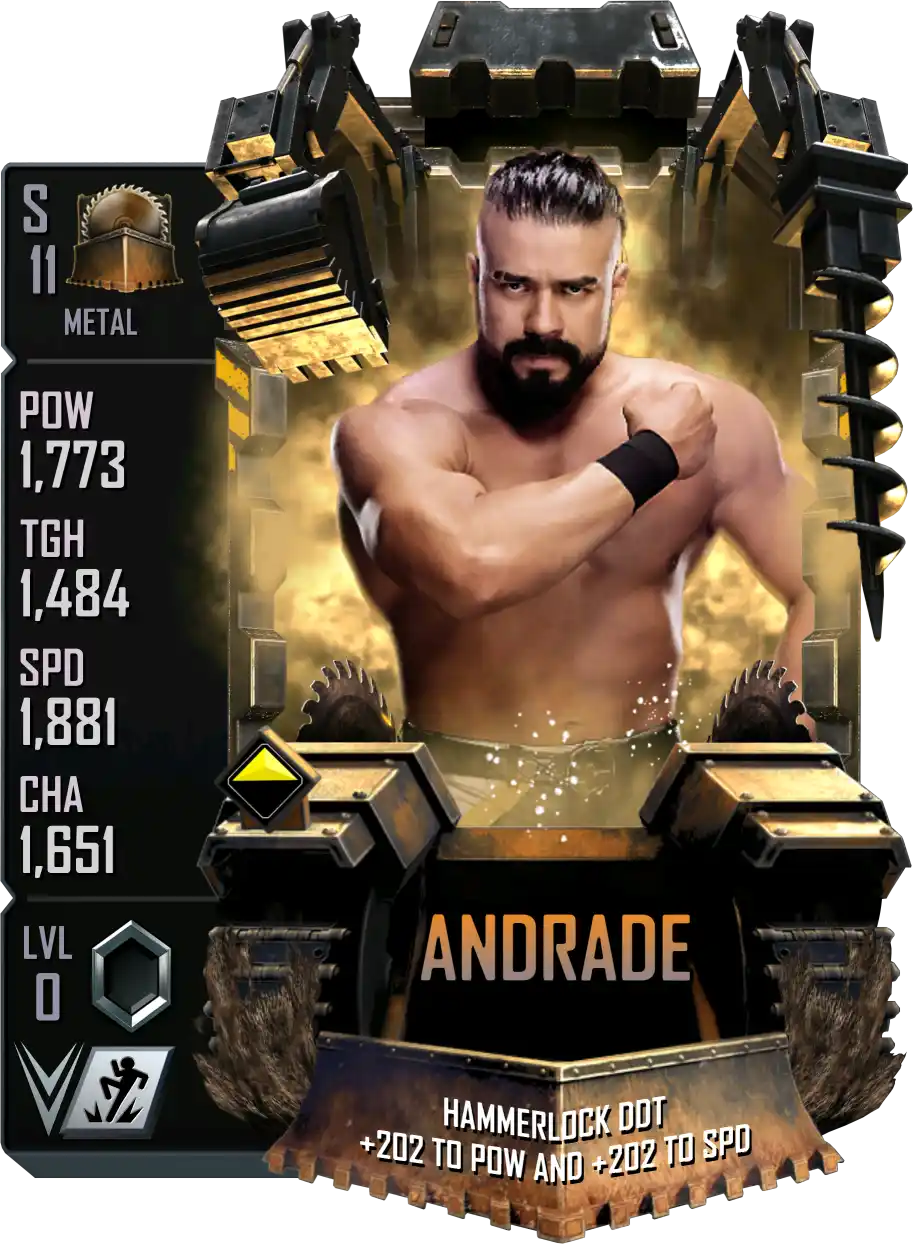 Metal, Andrade, Standard Card from WWE Supercard