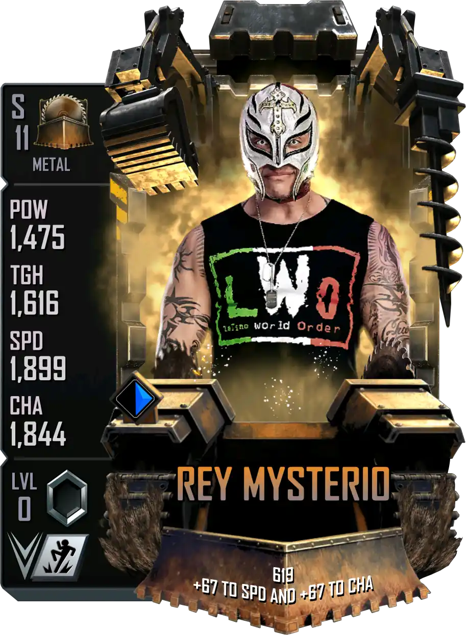 Metal, Rey Mysterio, Standard Card from WWE Supercard