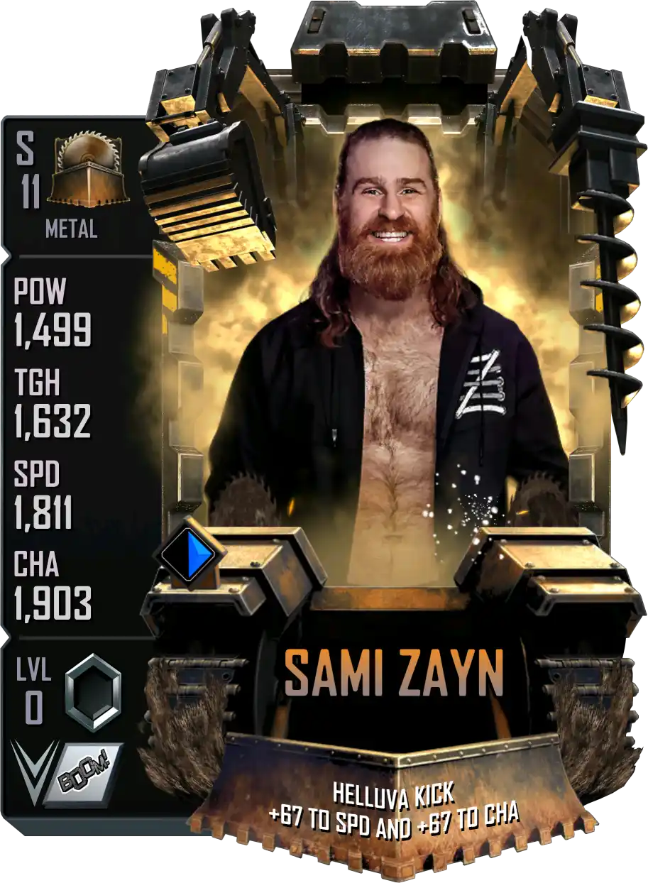 Metal, Sami Zayn, Standard Card from WWE Supercard