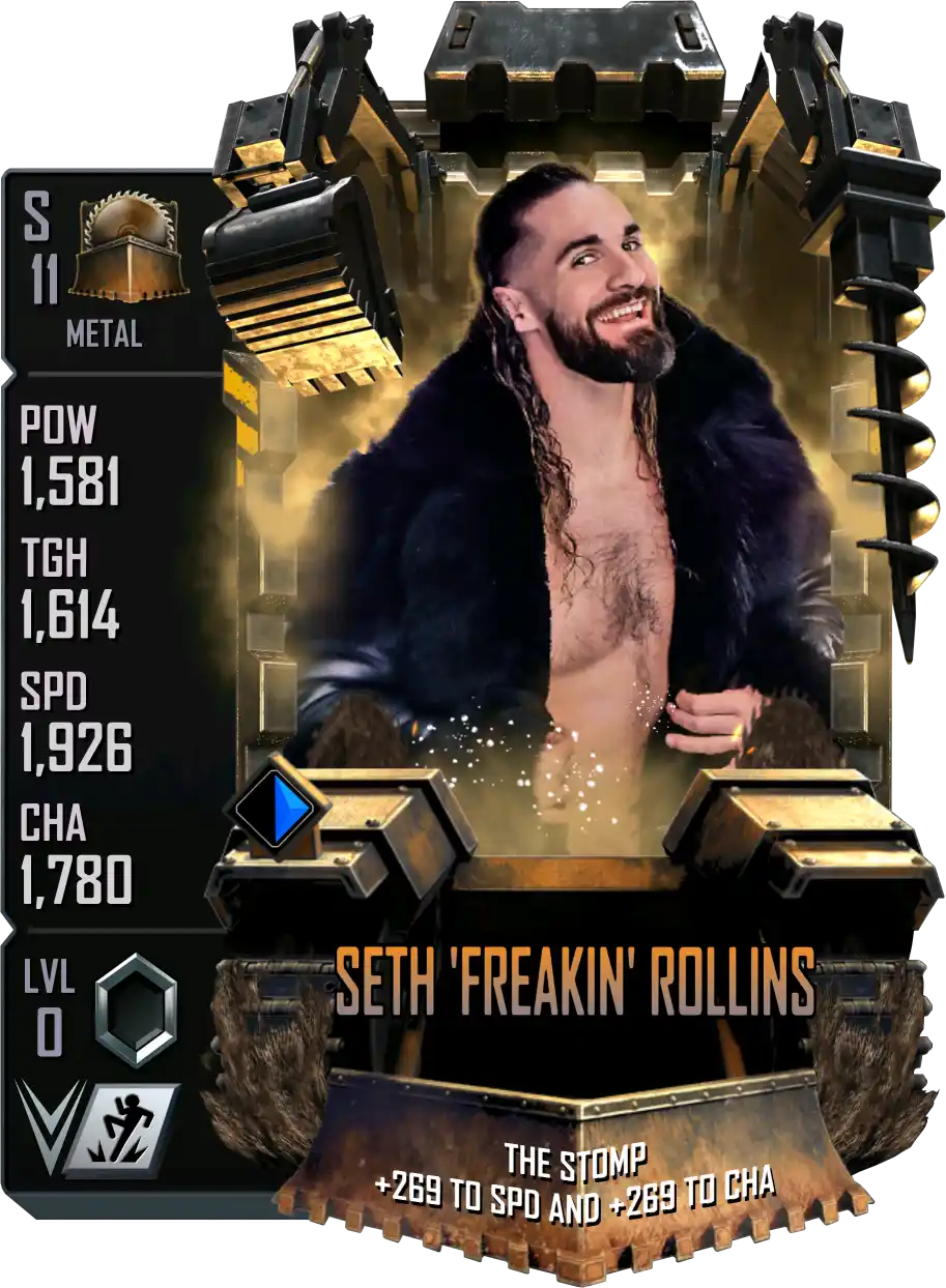 Metal, Seth Rollins, Standard Card from WWE Supercard