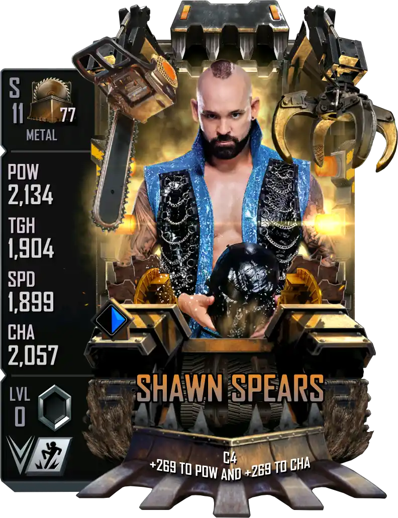 Metal, Shawn Spears, Fusion Card from WWE Supercard