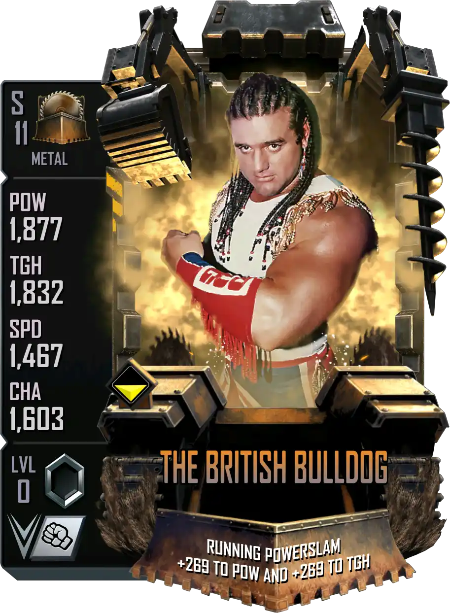 Metal, The British Bulldog, Standard Card from WWE Supercard