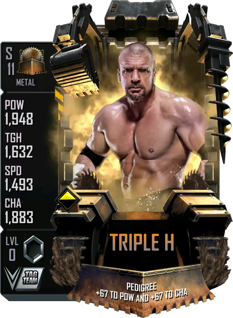 Metal, Triple H, Standard Card from WWE Supercard