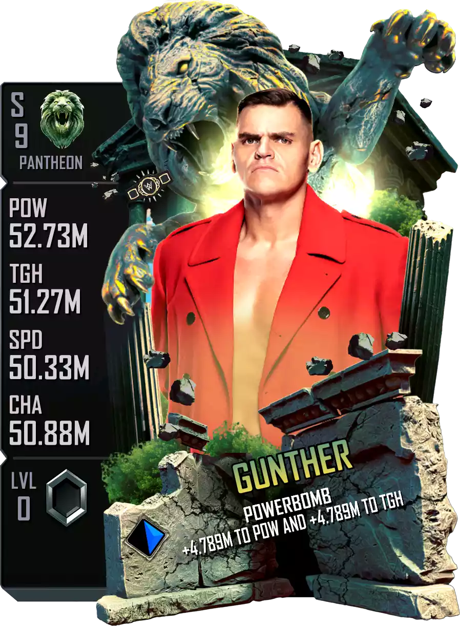 Pantheon - Gunther - Standard Card from WWE Supercard