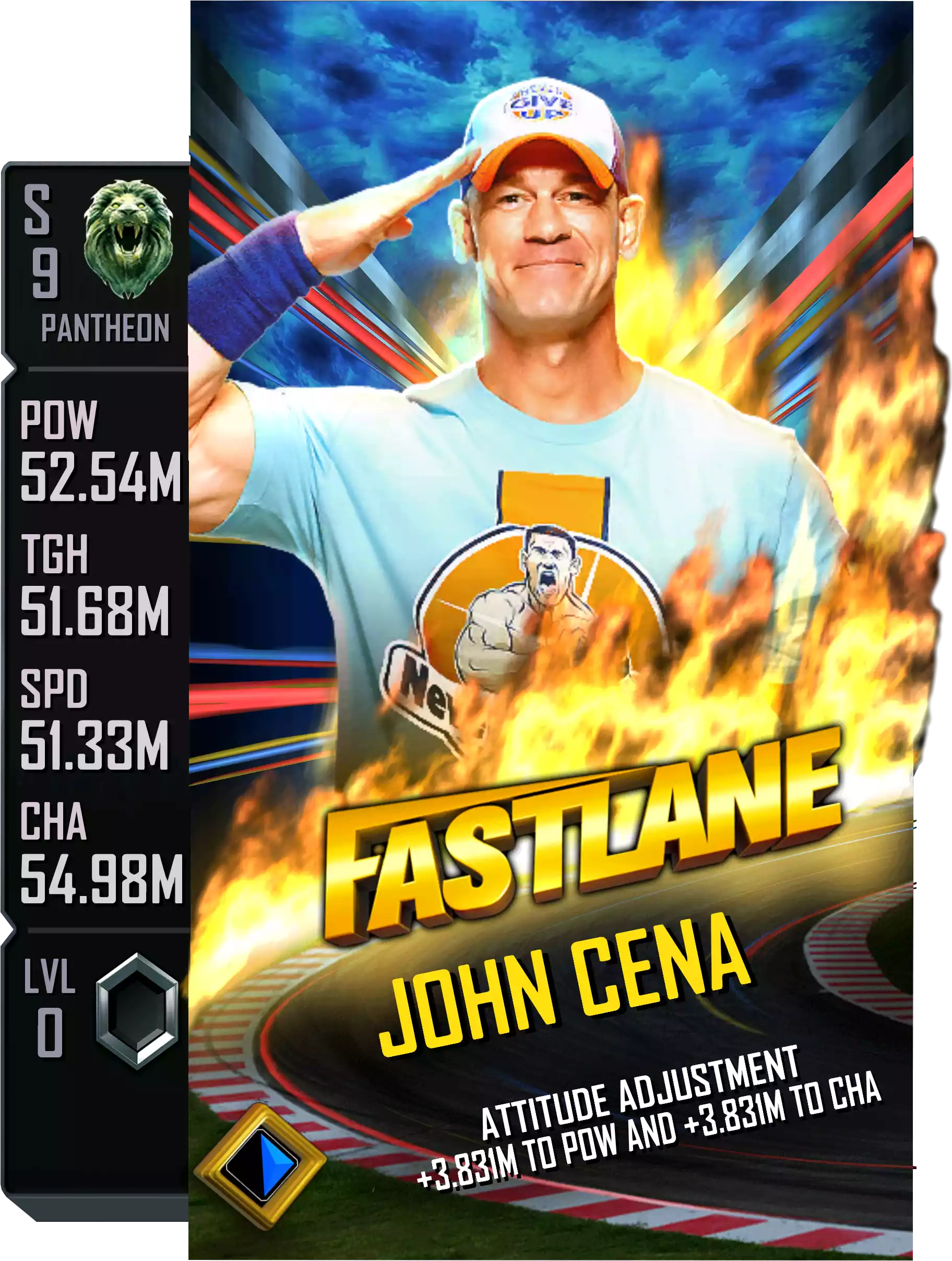 Pantheon, John Cena, Fastlane PLE (Premium Live Event) Card from WWE Supercard