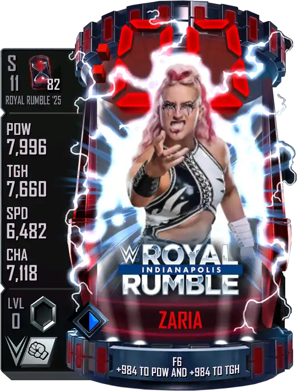 Royal Rumble '25, Zaria, Fusion card from WWE Supercard