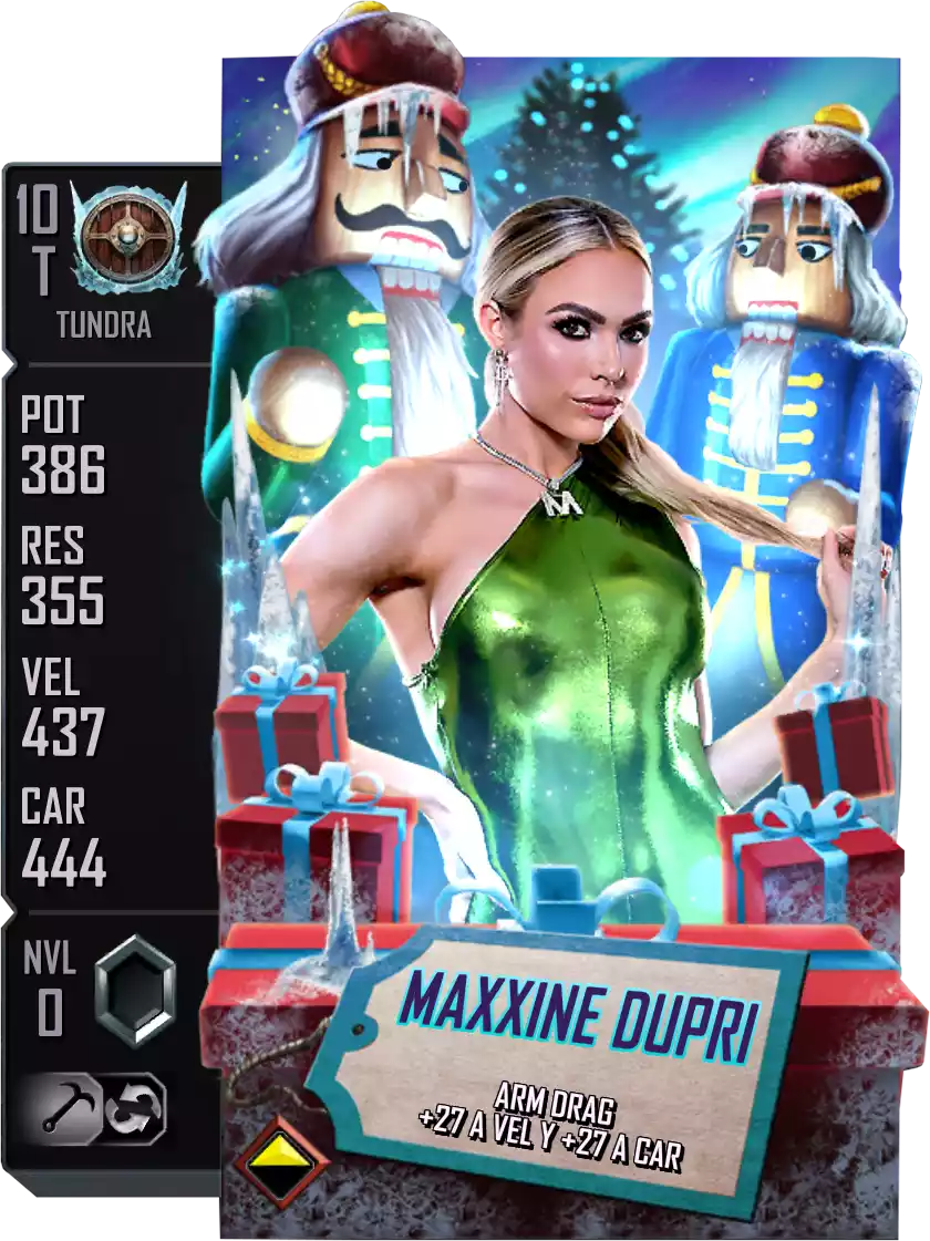 Crucible - Maxxine Dupri - Winter Holidays Card from WWE Supercard