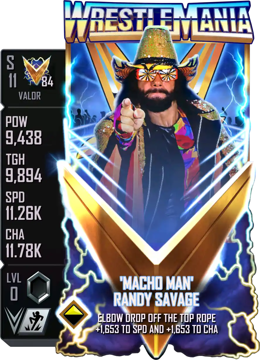 Valor, Randy Savage, Standard Card from WWE Supercard