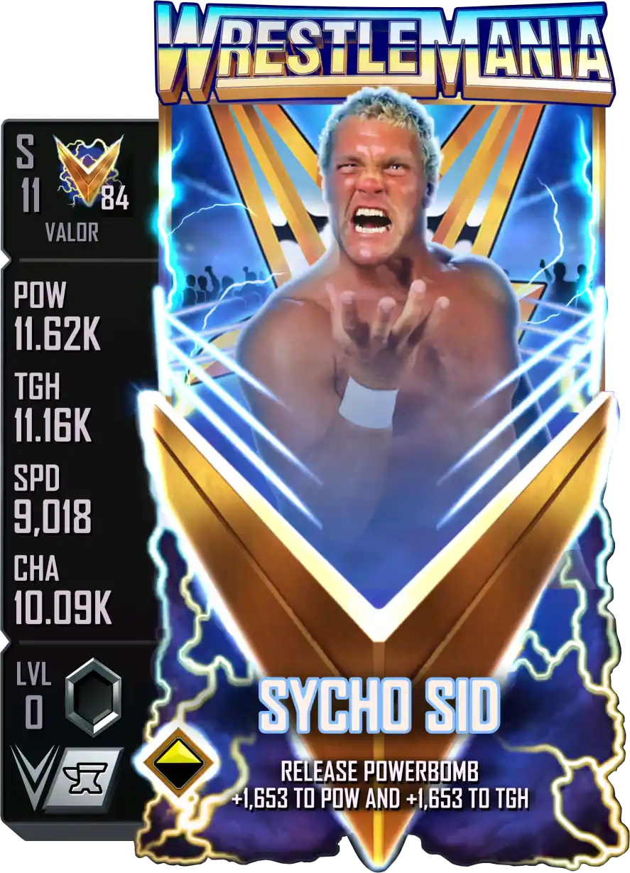 Valor, Sycho Sid, Standard Card from WWE Supercard