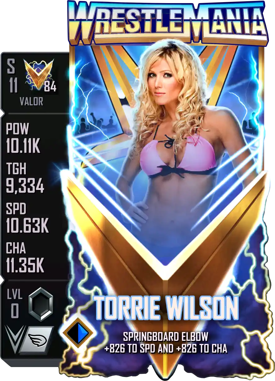 Valor, Torrie Wilson, Standard Card from WWE Supercard