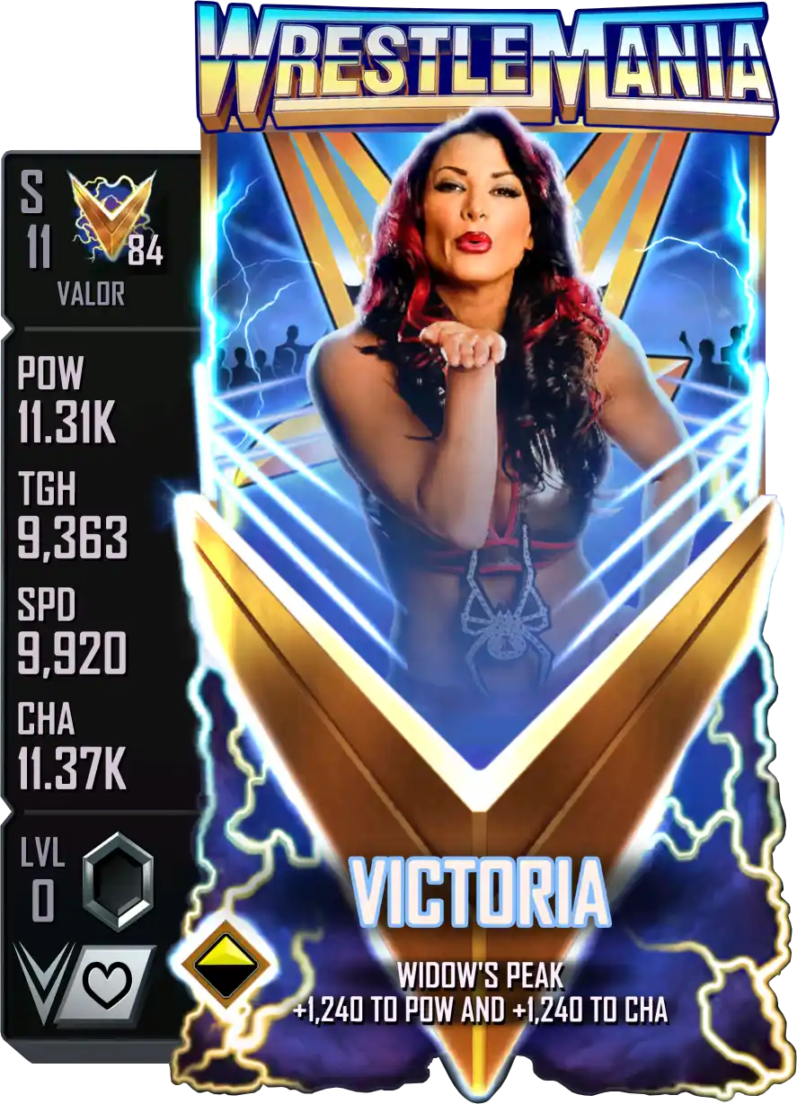 Valor, Victoria, Standard Card from WWE Supercard