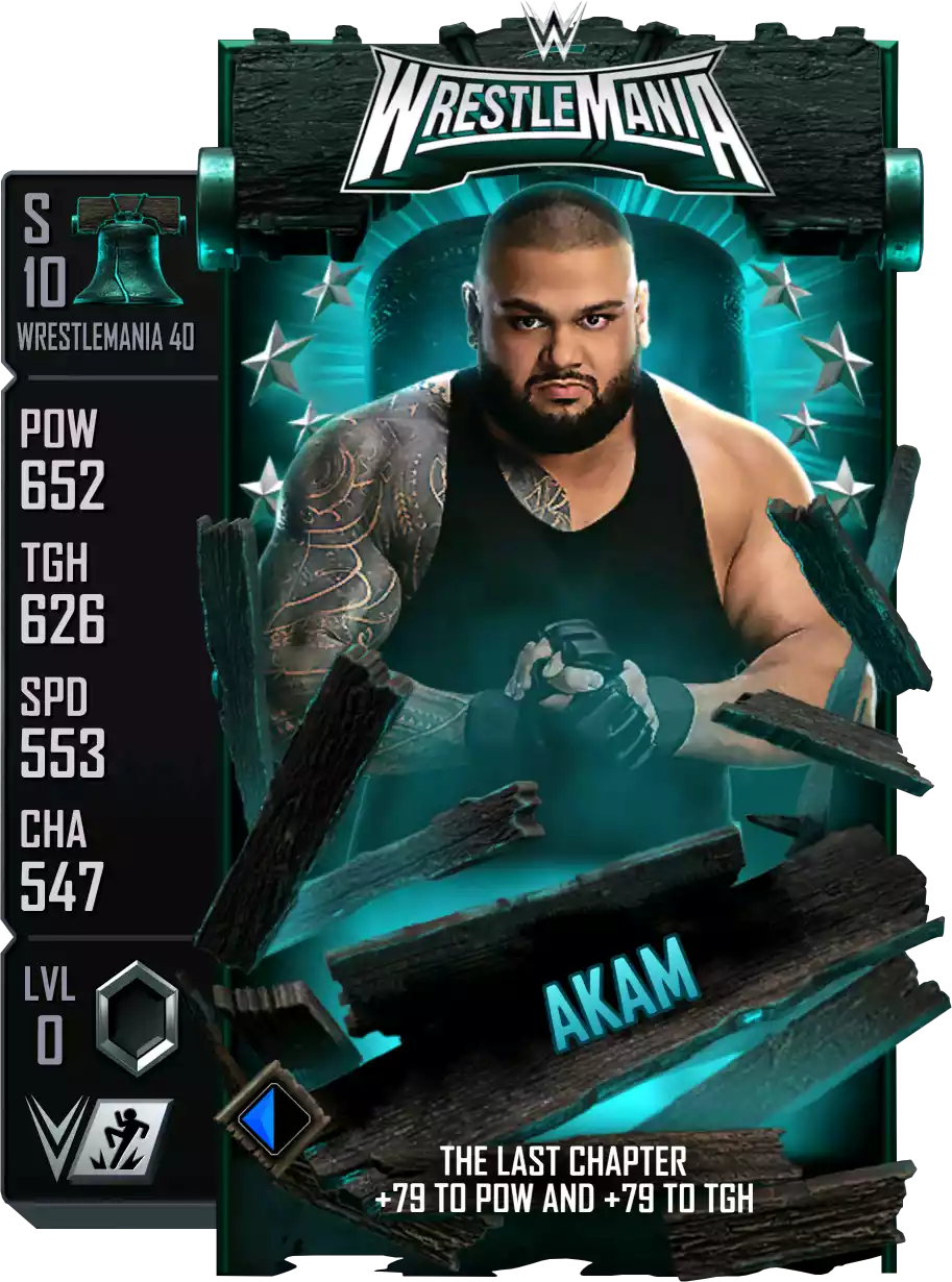 Wrestlemania 40, Akam, Standard Card from WWE Supercard