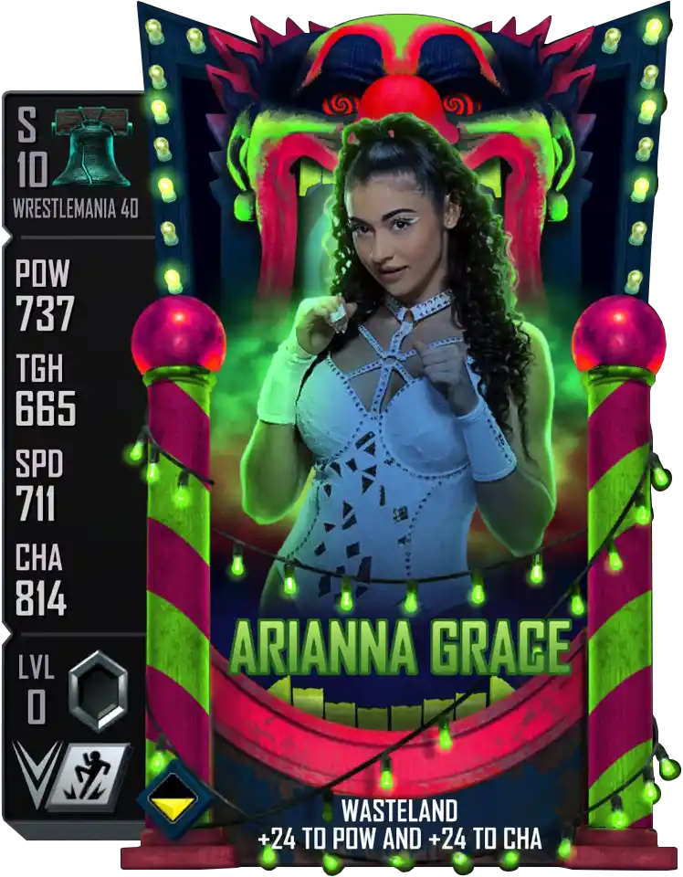 Wrestlemania 40, Arianna Grace, Fusion Seasonal Summer card from WWE Supercard