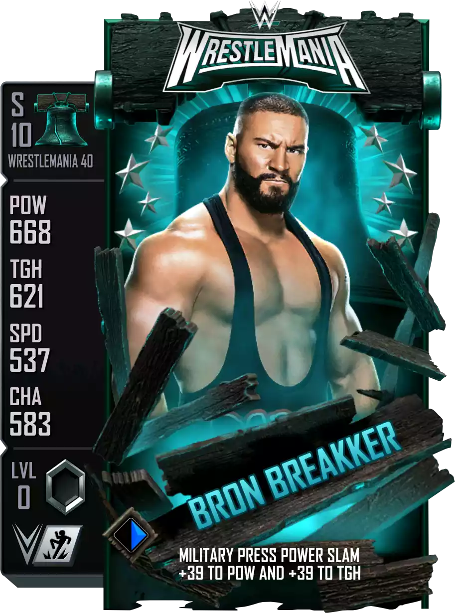 Wrestlemania 40, Bron Breakker, Standard Card from WWE Supercard