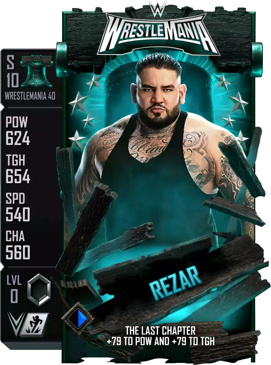 Wrestlemania 40, Rezar, Standard Card from WWE Supercard