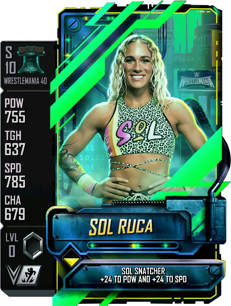 Wrestlemania 40, Sol Ruca, Fusion Seasonal Spring card from WWE Supercard