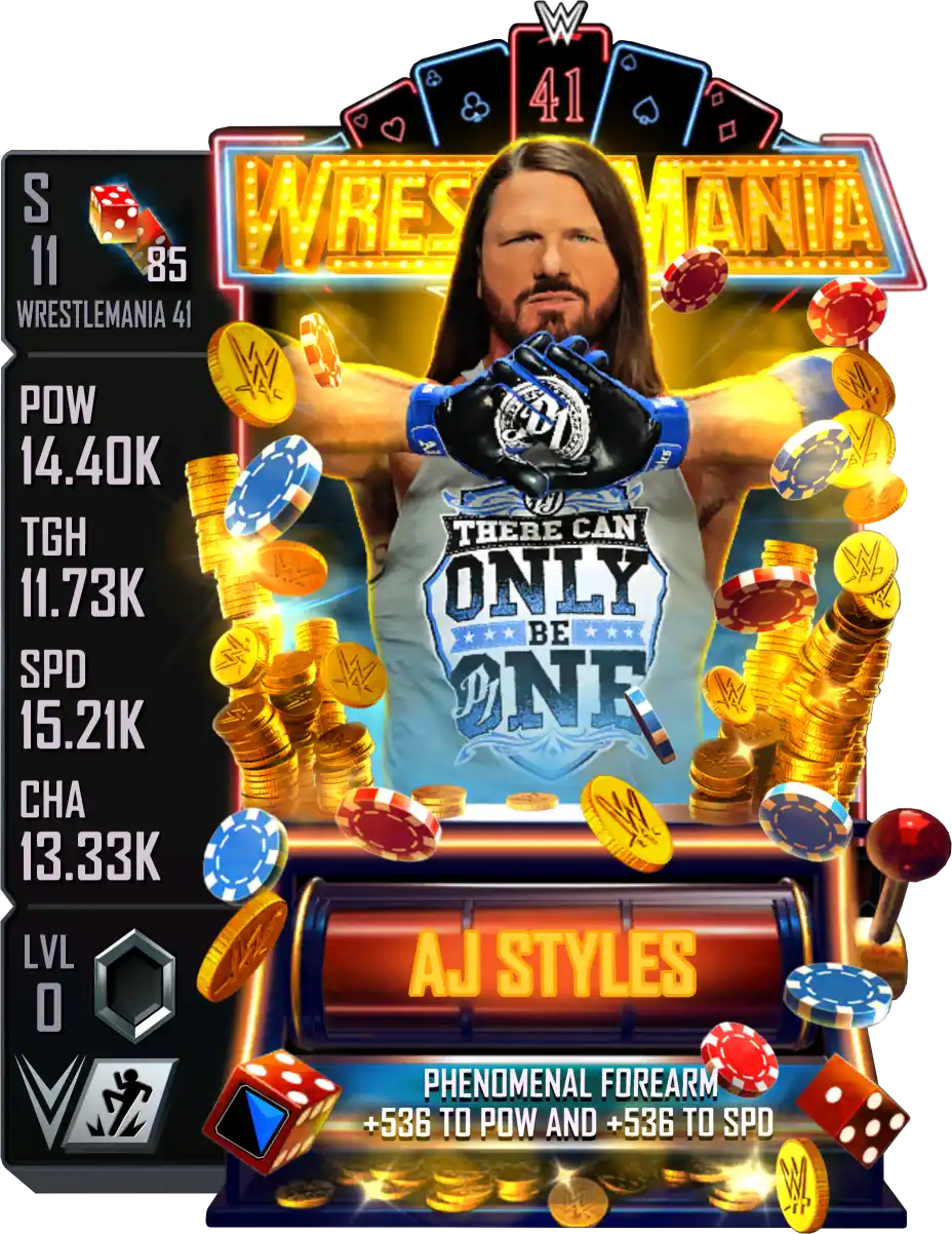 Wrestlemania 41, AJ Styles, Standard Card from WWE Supercard