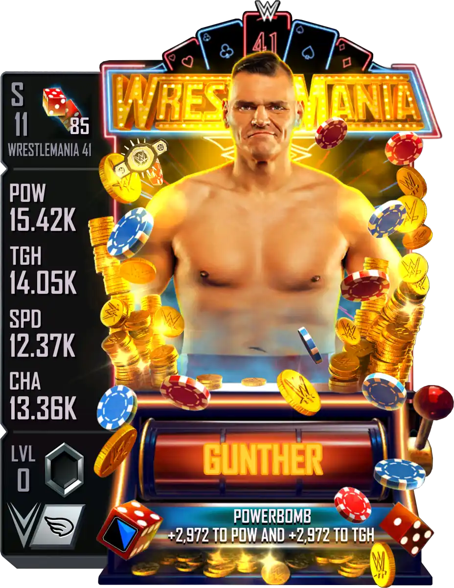 Wrestlemania 41, Gunther, Standard Card from WWE Supercard